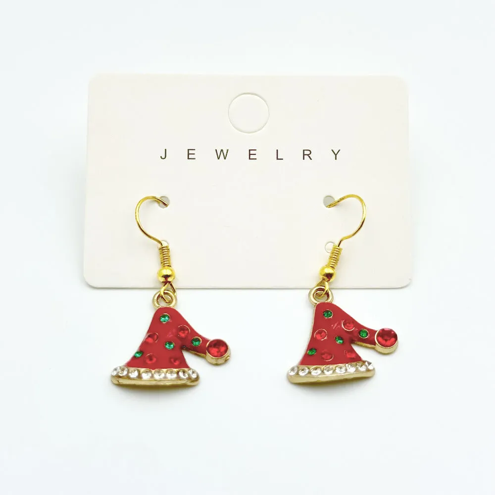 Wallesar Santa Claus Christmas Tree Cartoon Earrings