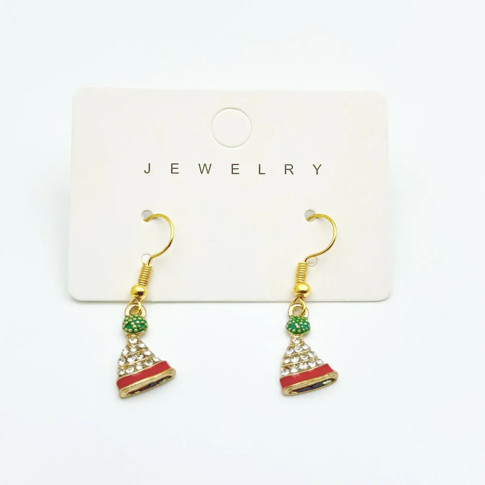 Wallesar Santa Claus Christmas Tree Cartoon Earrings