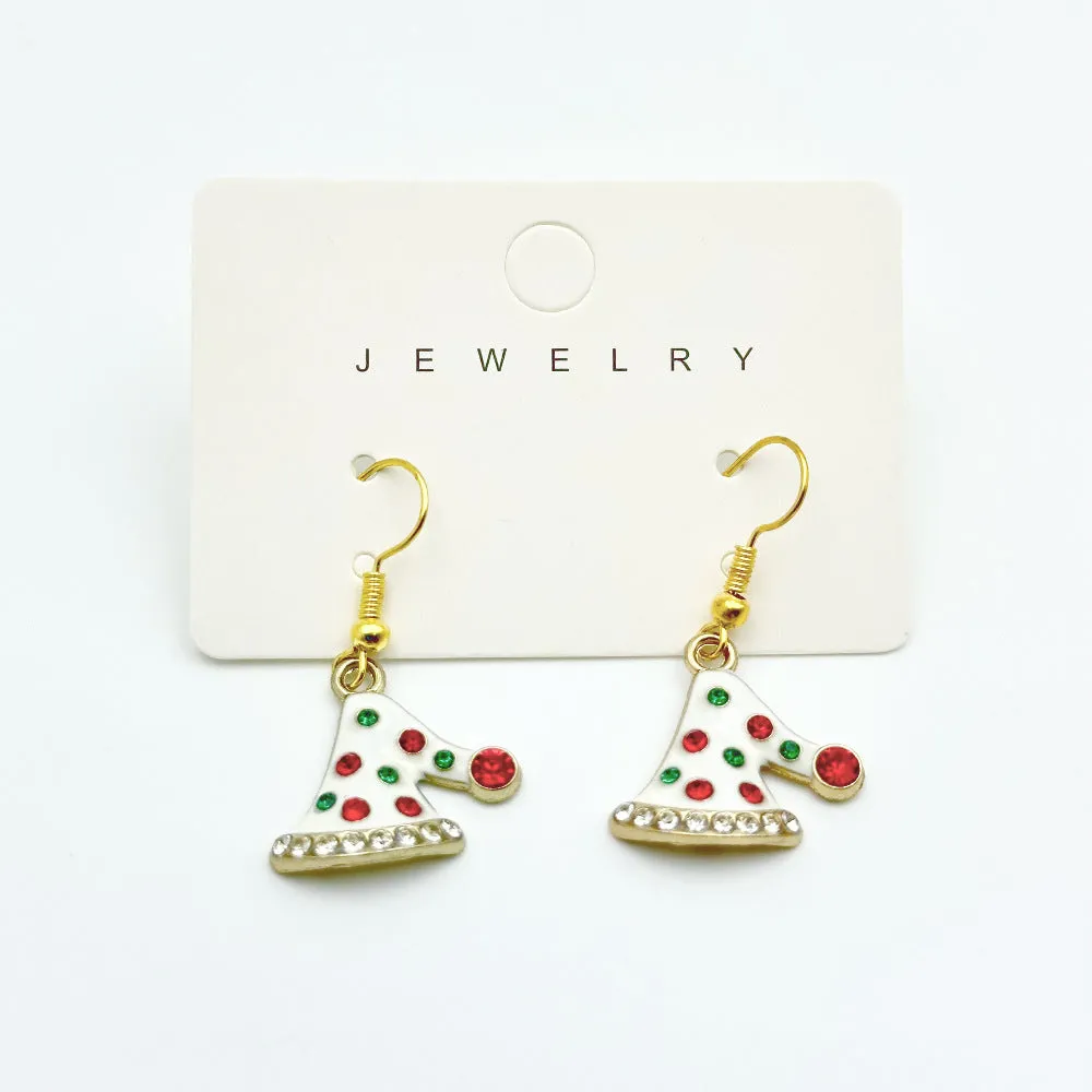 Wallesar Santa Claus Christmas Tree Cartoon Earrings