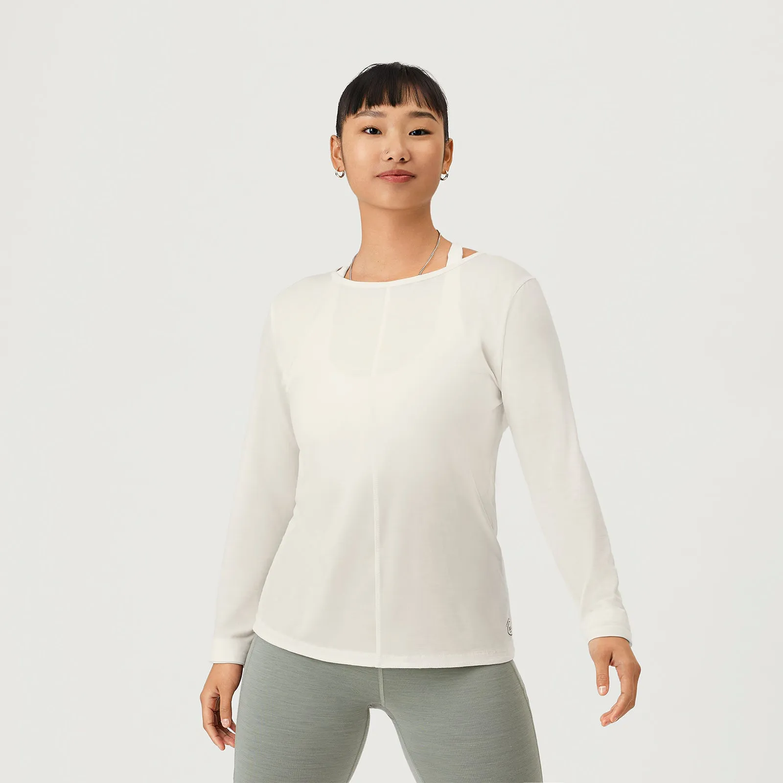 Women's Studio Long Sleeve Tee - Blizzard